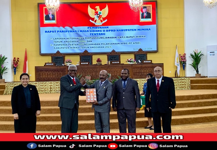 DRPD Mimika Gelar Paripurna LKPJ Bupati Mimika 2023, SILPA 2023 Rp 1,2 T