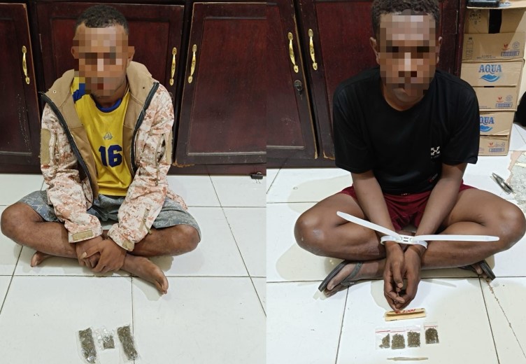 Dua Pengedar Ganja Kering Diringkus Tim Dit Polairud Polda Papua
