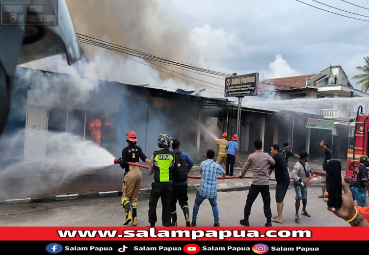 Polisi Masih Selidiki Penyebab Kebakaran Deretan Ruko Di Timika