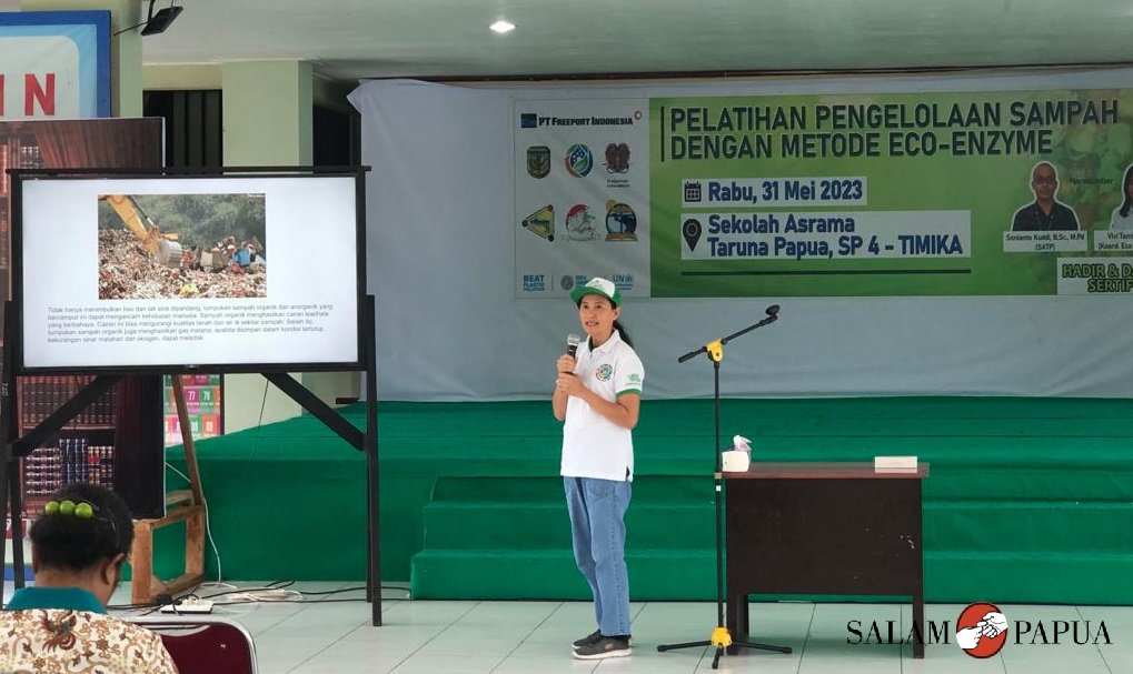 PERINGATI HARI LINGKUNGAN HIDUP SEDUNIA, PTFI GELAR PELATIHAN PENGELOLAAN SAMPAH MENGGUNAKAN METODE ECO-ENZYME