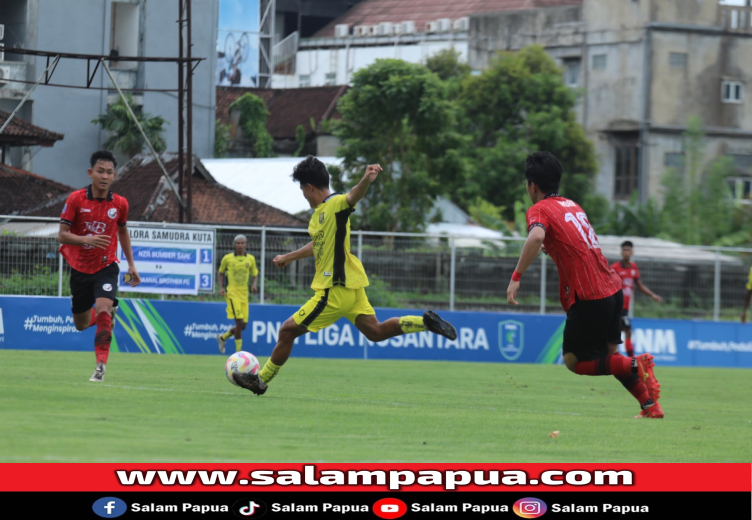 Suasana pertandingan Liga Nusantara antara WBFC Timika versus NZR Sumbersari Stadion Gelora Samudra Kuta, Badung, Bali, Jumat (3/1/2025) (Dokumen WBFC Timika)