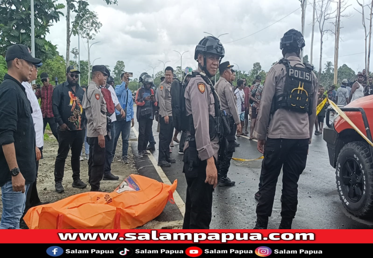 Jenazah Pria Tanpa Identitas Ditemukan Di Jalan Tembus Bandara Baru Timika