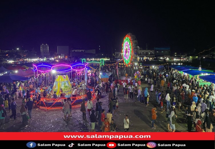 Kantongi Izin Pemkab, Pasar Malam Di Depan Pasar Sentral Timika Kembali Dibuka