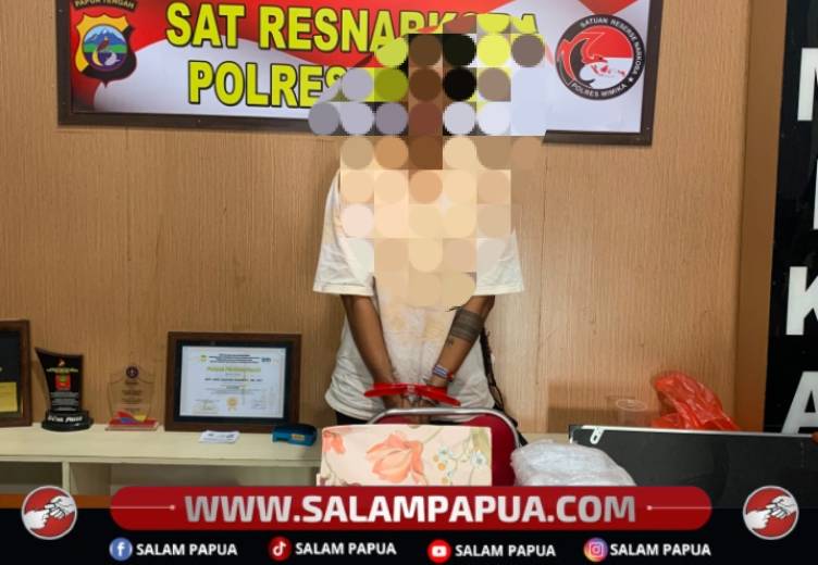 Kedapatan Terima 10 Paket Ganja, Ibu Rumah Tangga Ditangkap Polisi Di Jalan Iirgasi Ujung Timika