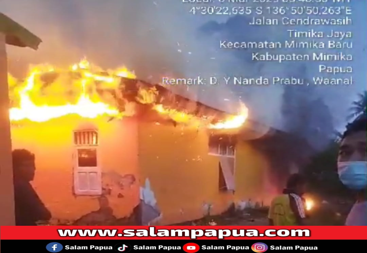 Rumah Warga SP 2 Hangus Terbakar, Api Diduga Dari Percikan Motor