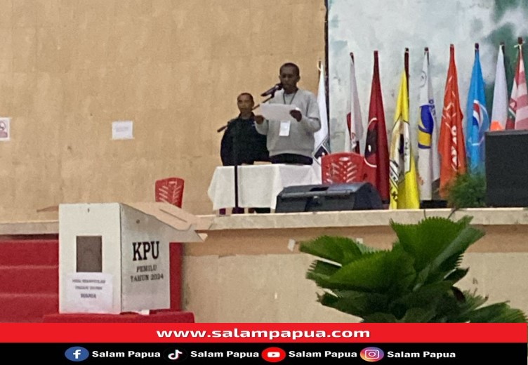 Berikut Perolehan Suara Di Distrik Wania Dalam Pleno Rekapitulasi Pemilu 2024 Tingkat Kabupaten Mimika