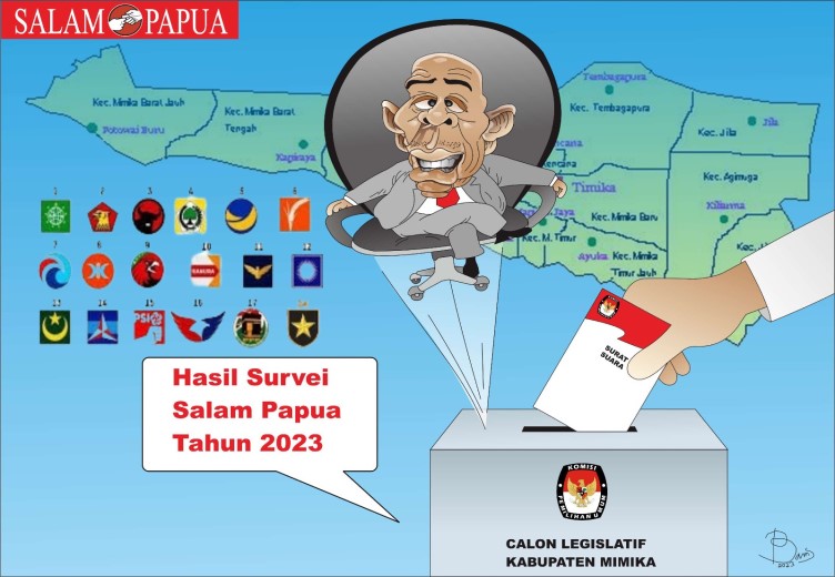 Simak Elektabilitas Parpol Di Distrik Mimika Baru
