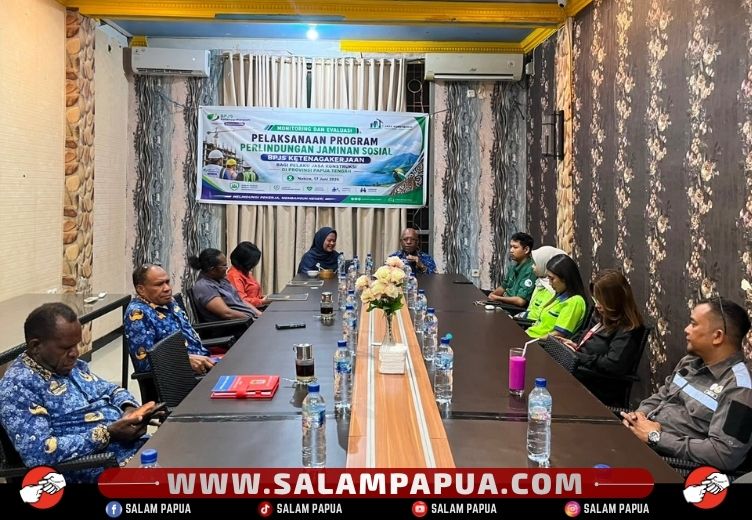 BPJS Ketenagakerjaan Dan Disnakertrans-ESDM Papua Tengah Gelar Pembinaan Jasa Konstruksi