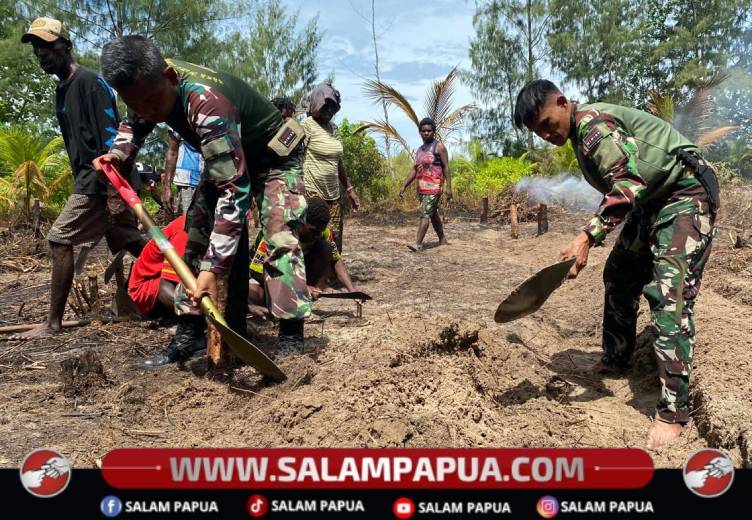 Tak Berhenti, Satgas TMMD Lanjut Ke Tahap Bedengan Bersama Warga
