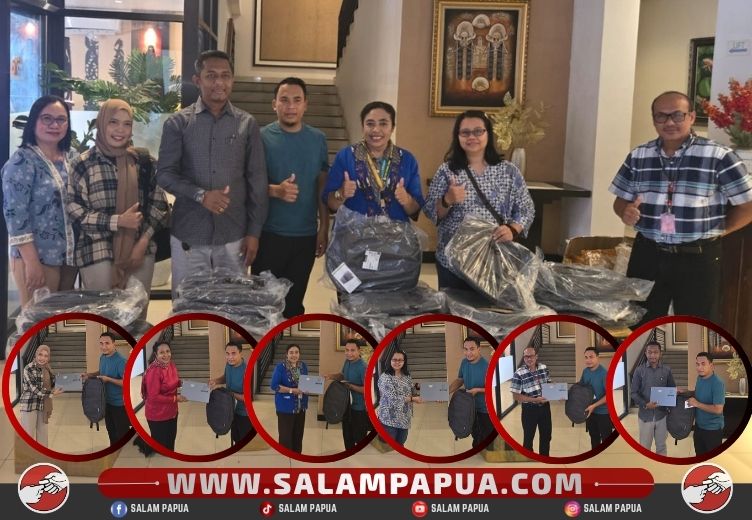 Gubernur Meki Nawipa Bantu 60 Laptop Kepada 12 PTS Di Papua Tengah