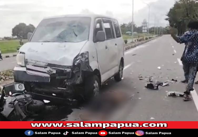 Melawan Arus Lalulintas, Satu Warga Timika Tewas Dalam Kecelakaan Di Jalan Bandara Lama