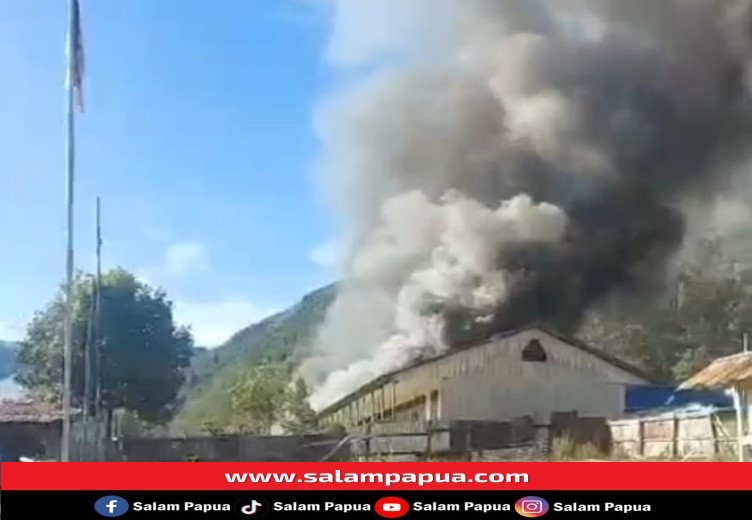 KKB Bakar Gedung Sekolah Di Intan Jaya
