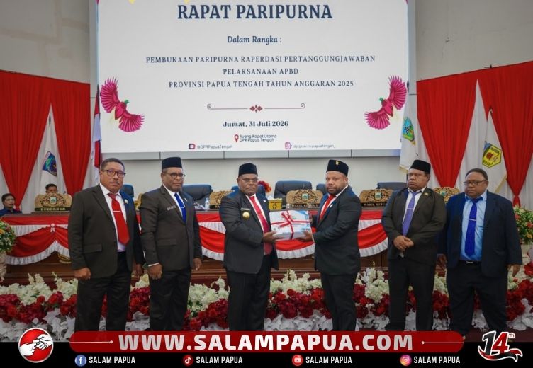 Gubernur Meki Nawipa: Pendapatan Daerah Provinsi Papua Tengah Tahun 2025 Capai 101,46 Persen