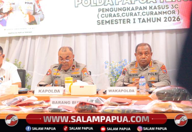 Polda Papua Tengah Ungkap 307 Kasus Curas, Curat, Dan Curanmor Sepanjang Semester I 2026