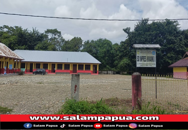 Tanpa Pagar Keliling, Pemabuk Coret Dan Pecahkan Jendela SD Inpres Kwamki 1