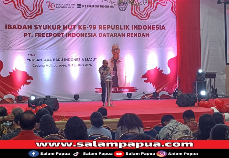Freeport Indonesia Area Operasi Dataran Rendah Gelar Ibadah Syukur HUT Ke-79 RI