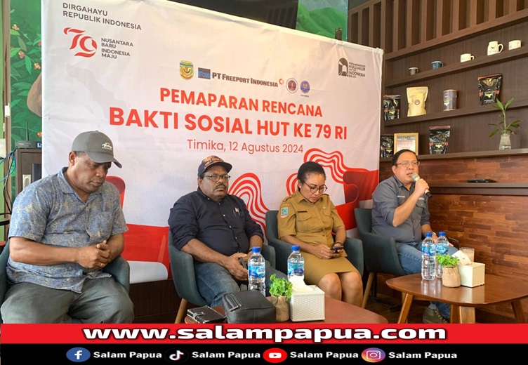 Rayakan HUT Ke-79 RI, Freeport Indonesia Gelar Baksos Di Kampung Nayaro Fokus Pada Budaya Lokal