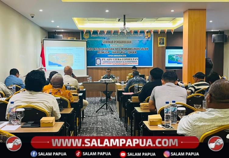 PUPR Mimika Gelar Seminar Studi Kelayakan Dan DED Jalan Agimuga-Fakafuku-Timika