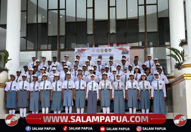 52 Calon Paskibraka Mimika Mulai Jalani Pelatihan Intensif Sambut HUT RI Ke-81