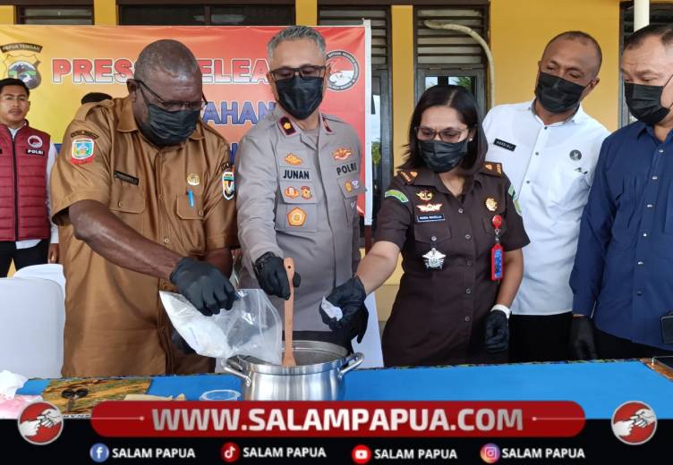 Polres Mimika Musnahkan 420,6 Gram Sabu Senilai Rp1,5 Miliar