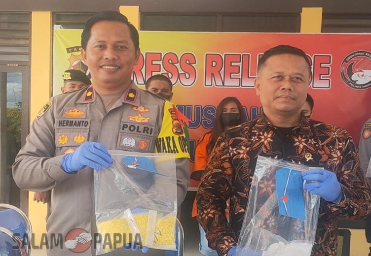 Polres Mimika Musnahkan 172,54 Gram Narkoba Dan 3.161 Pil Dextromethorpan