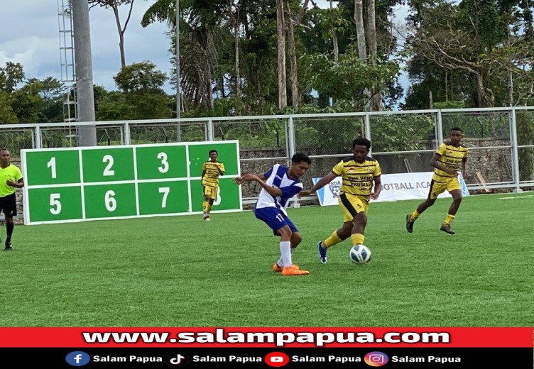Situasi laga final Freeport Junior Cup (FJC) 2024 antara PFA A Vs SATP (salampapua.com/Evita)