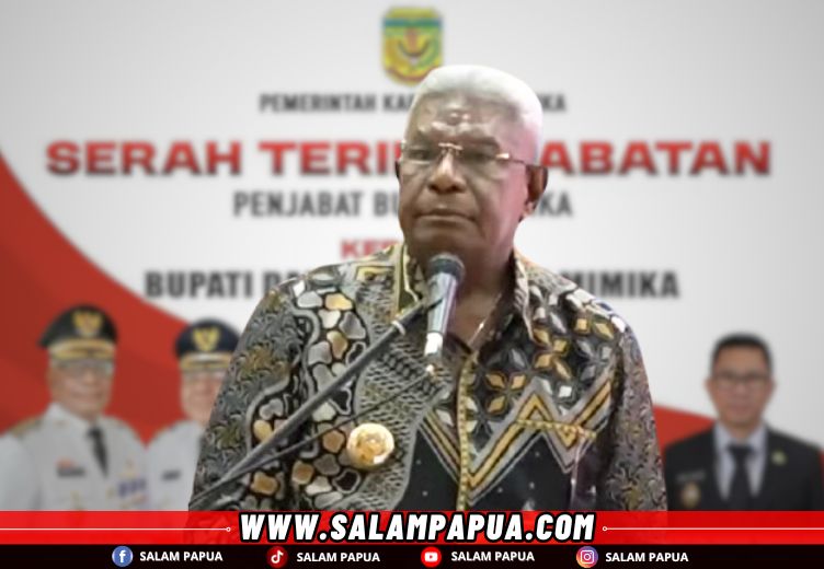 Sertijab Bupati Mimika, Bupati John: Terima Kasih Pj Bupati Dan Kepala OPD Siap!