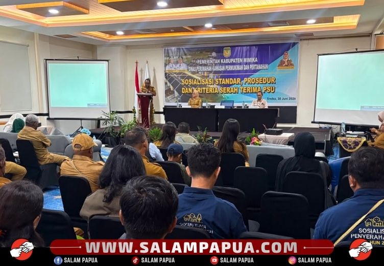 Dinas Perumahan, Kawasan Pemukiman Dan Pertanahan Kabupaten Mimika Gelar Sosialisasi Pelimpahan PSU
