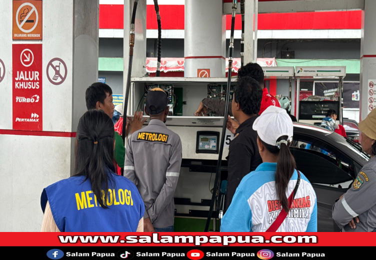 Pastikan Mutu Dan Layanan BBM Ke Konsumen, Pertamina Dampingi Pemkab Mimika Sidak SPBU