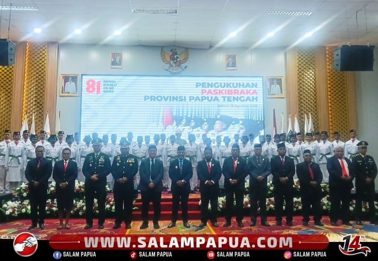 40 Paskibraka Papua Tengah Resmi Dikukuhkan, Siap Kibarkan Merah-Putih Pada HUT Ke-81 RI