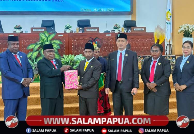 Pendapatan Daerah Capai Rp6,05 Triliun, Wabup Mimika Sampaikan LKPJ 2025 Ke DPRK