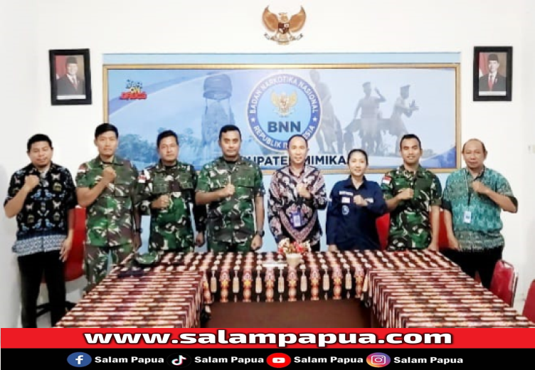 Lanal, BNN Timika Dan LAN Jalin Koordinasi Dan Penguatan P4GN