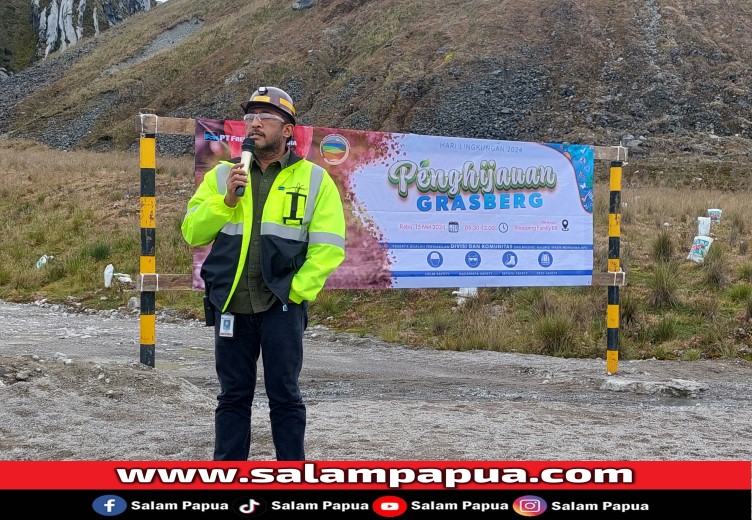 Kepala Teknik Tambang PT Freeport Indonesia, Carl Tauran, saat menyampaikan sambutan (salampapua.com/JR)