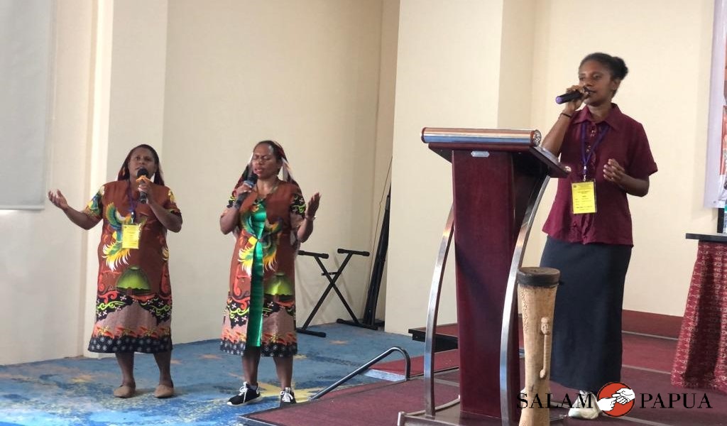 Situasi Ibadah Pembukaan Raker KKBJ Kabupaten Mimika (Foto:salampapua.com/Evita)