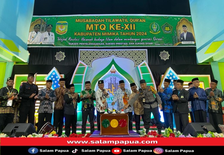 Penutupan MTQ ke-XII tingkat Kabupaten Mimika tahun 2024 (salampapua.com/Evita)