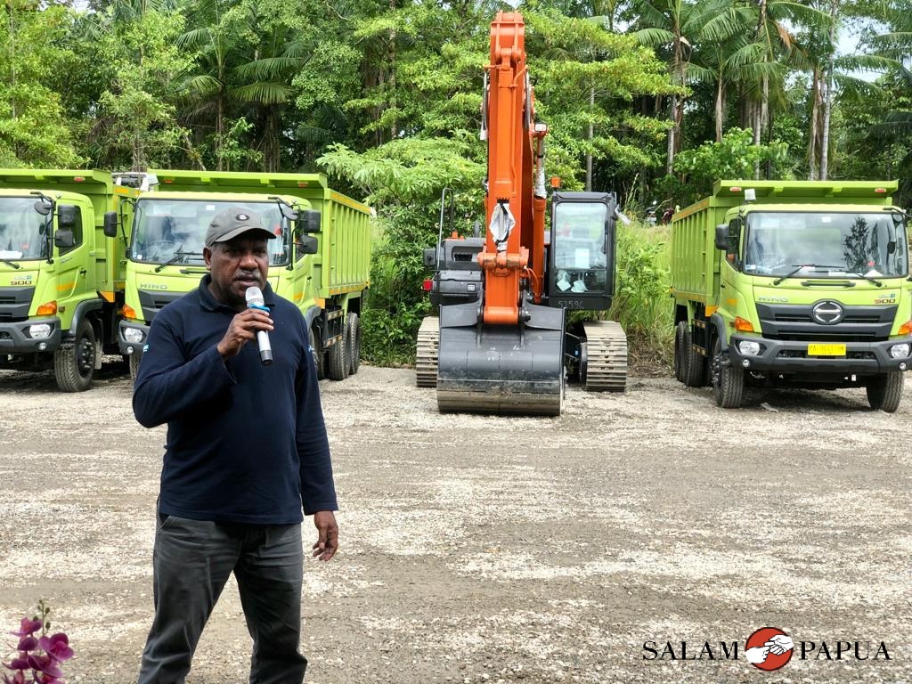 Sambutan Direktur PT. Putra Otomona Jaya, Gregorius Okoare (Foto:salampapua.com/Evita)