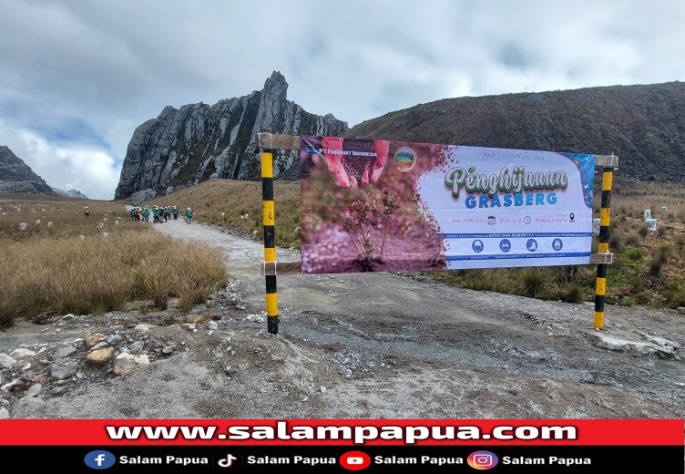 Lokasi penghijauan kembali di Bekas Tambang Terbuka Gresberg (salampapua.com/JR)
