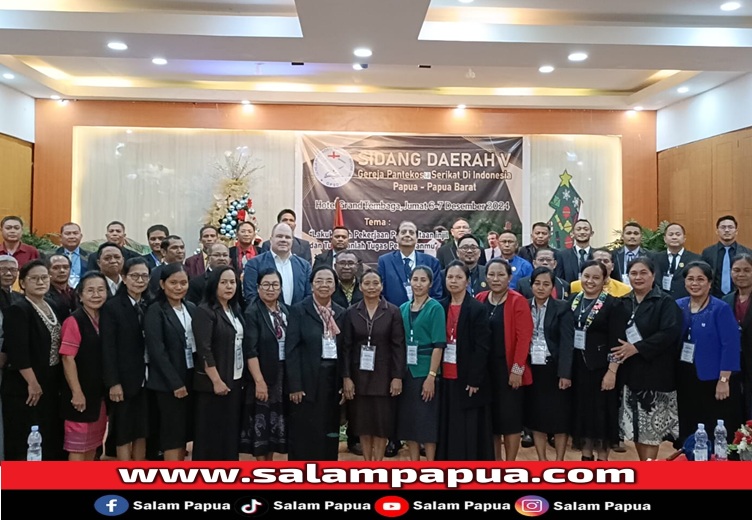 Foto bersama usai ibadah, sebelum dimulainya Sidang Daerah ke-V GPSDI Papua-Papua Barat (salampapua.com/Acik)