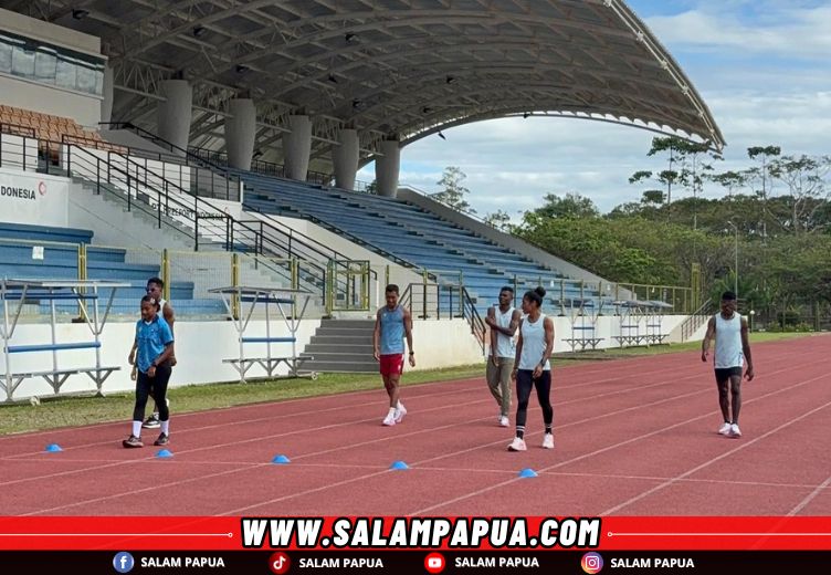Atlet PAC saat latihan di lapangan MSC (salampapua.com/Evita)