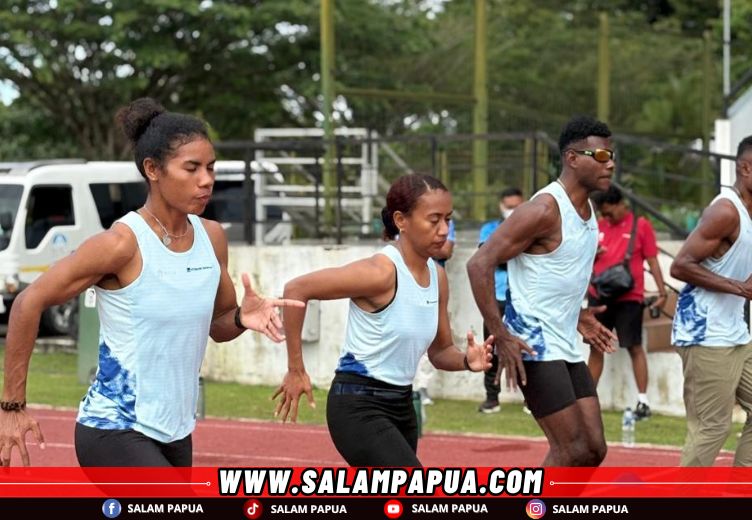 Atlet PAC saat latihan di lapangan MSC (salampapua.com/Evita)